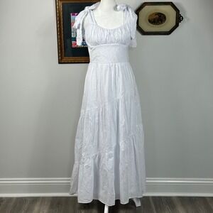 francesca's yellow lace dress Francesca's XS Yellow Lace Floral Midi Dress V-Neck Sleeveless Strappy Button